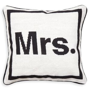 Mrs Needlepoint Pillow, medium